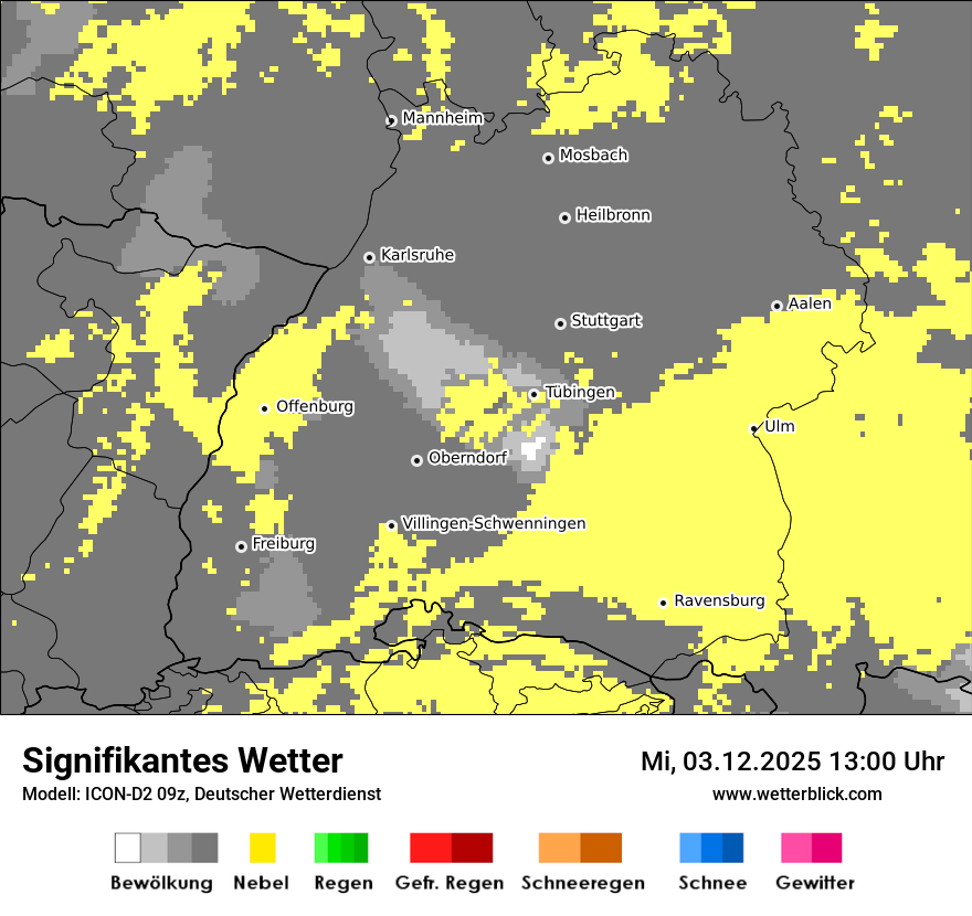 Modellkarten Signifikantes Wetter