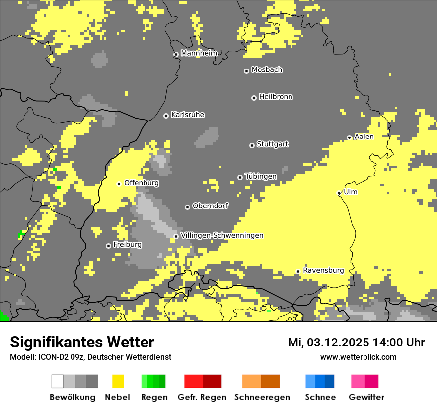Modellkarten Signifikantes Wetter