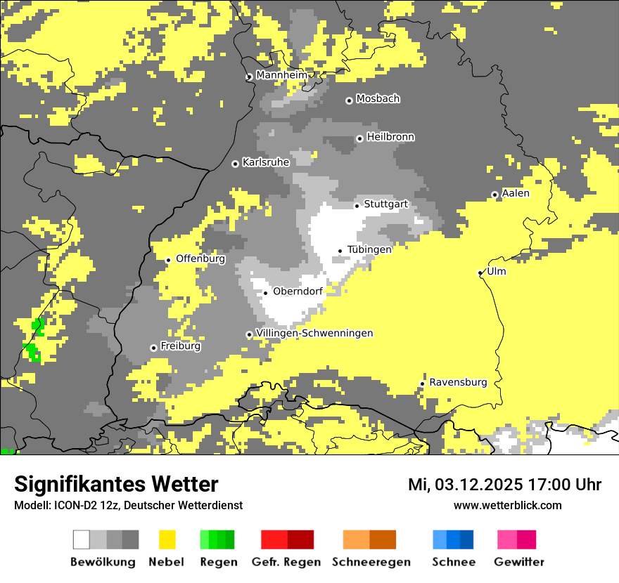 Modellkarten Signifikantes Wetter