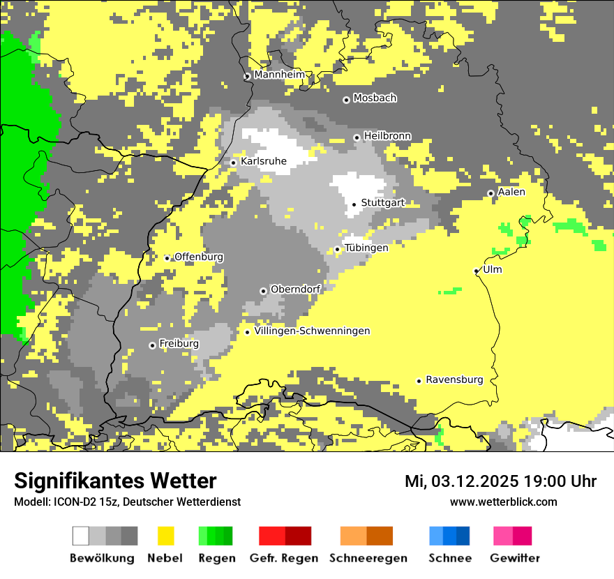 Modellkarten Signifikantes Wetter