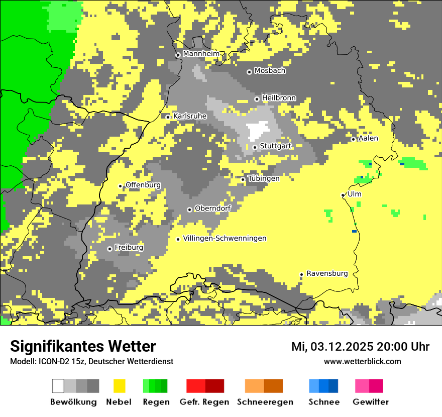 Modellkarten Signifikantes Wetter