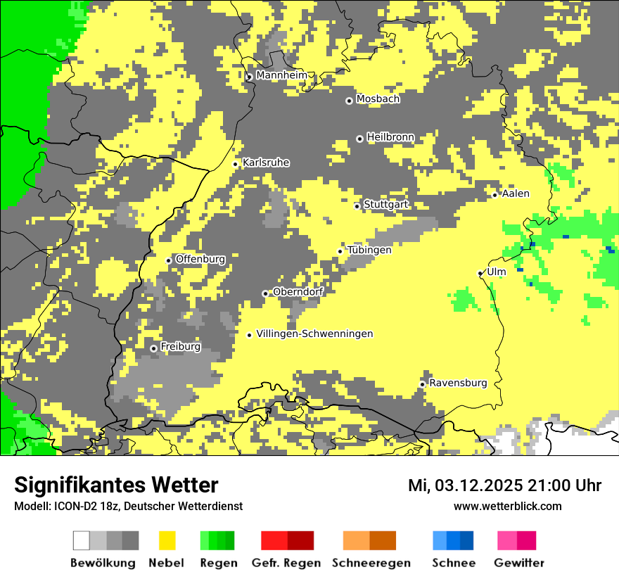 Modellkarten Signifikantes Wetter