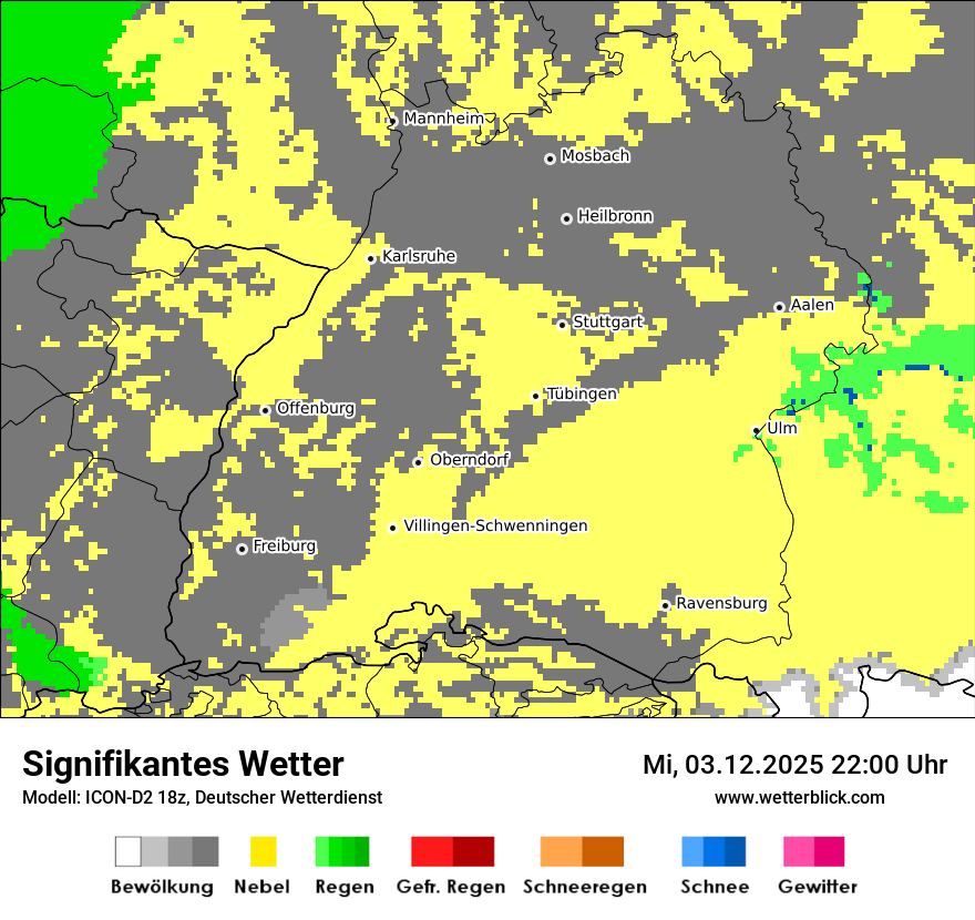 Modellkarten Signifikantes Wetter