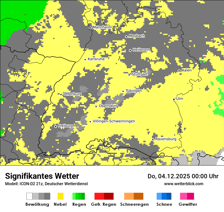 Modellkarten Signifikantes Wetter