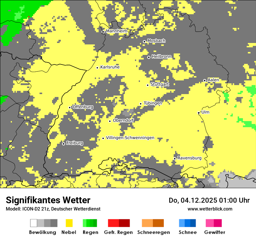 Modellkarten Signifikantes Wetter