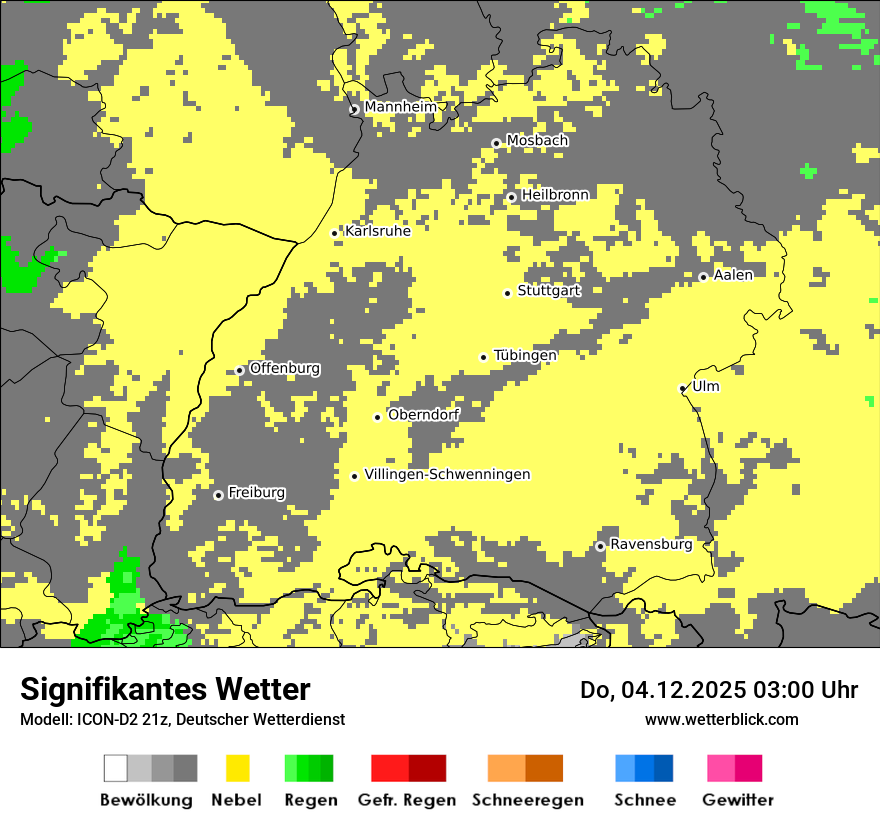 Modellkarten Signifikantes Wetter