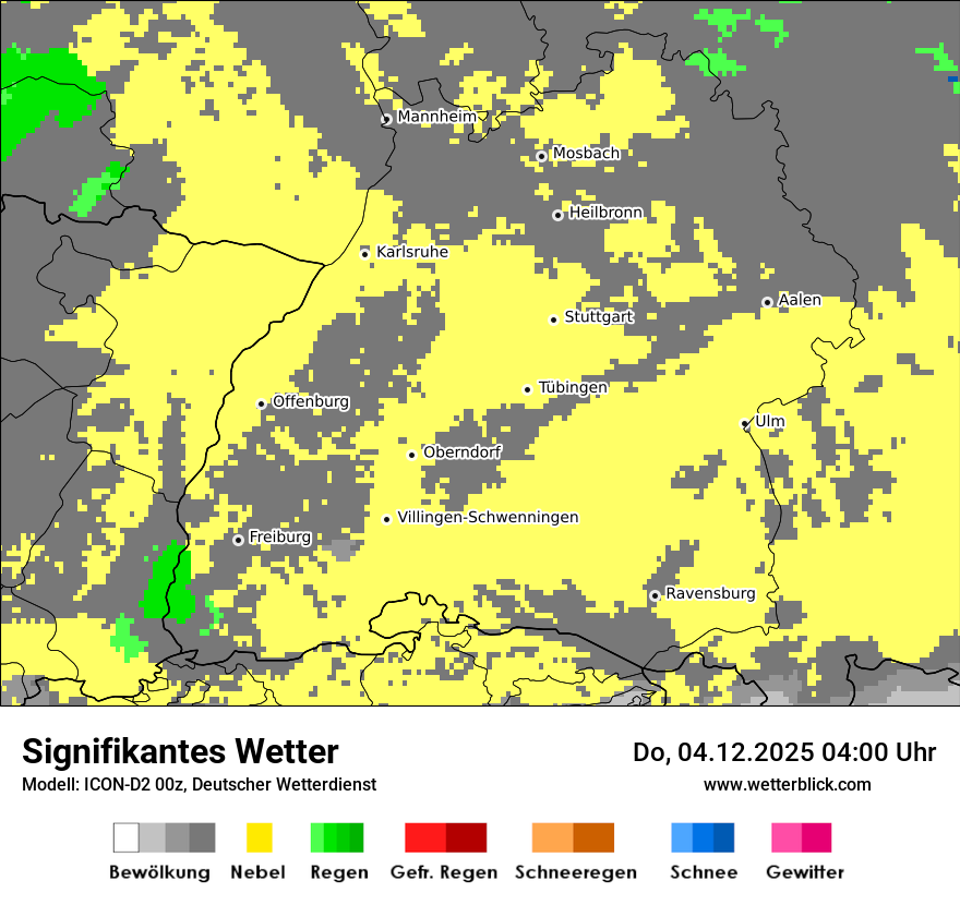 Modellkarten Signifikantes Wetter