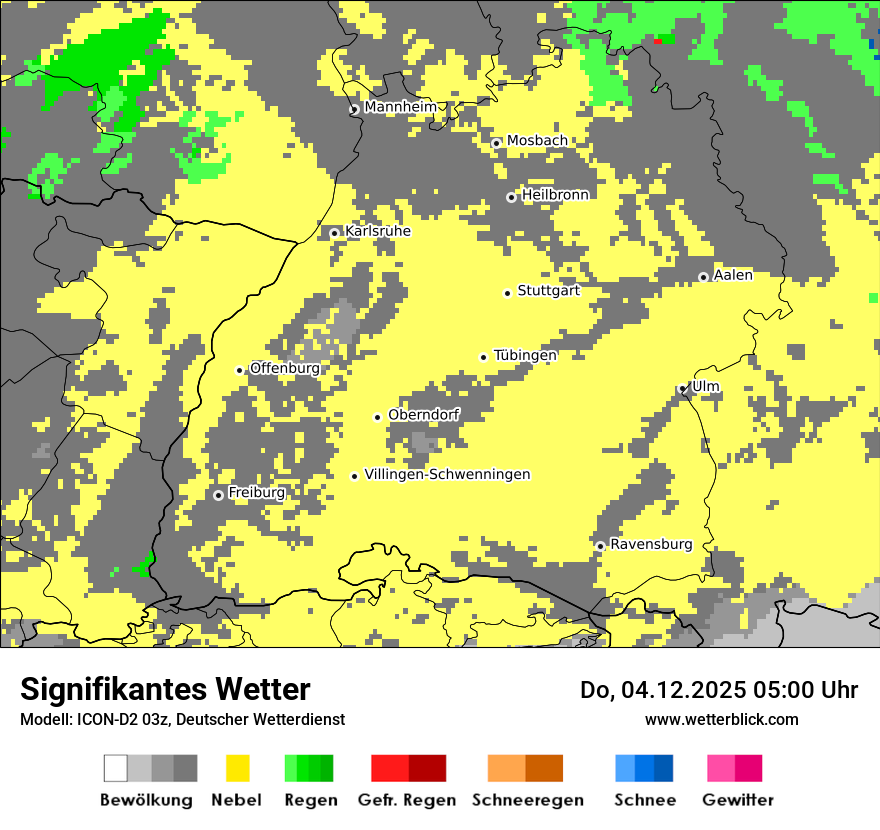 Modellkarten Signifikantes Wetter