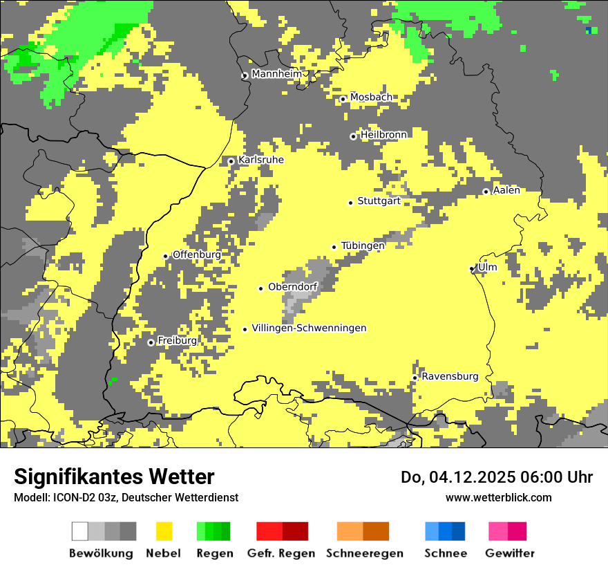 Modellkarten Signifikantes Wetter