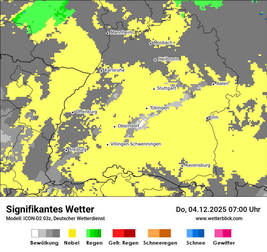 Modellkarten Signifikantes Wetter