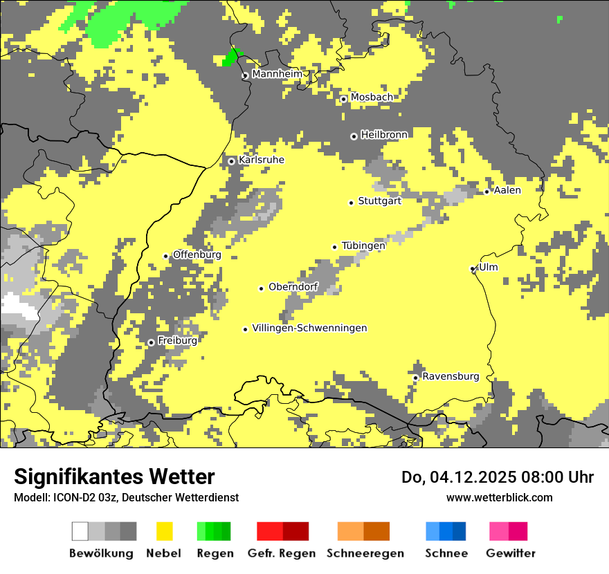 Modellkarten Signifikantes Wetter