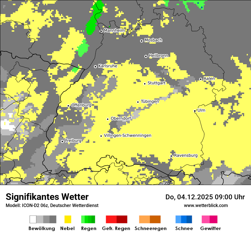 Modellkarten Signifikantes Wetter