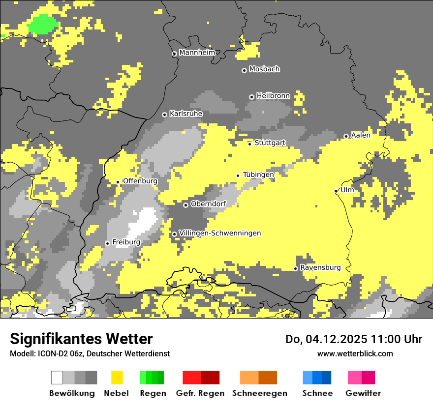 Modellkarten Signifikantes Wetter