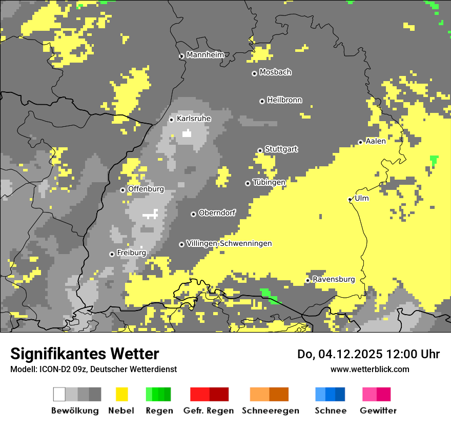 Modellkarten Signifikantes Wetter
