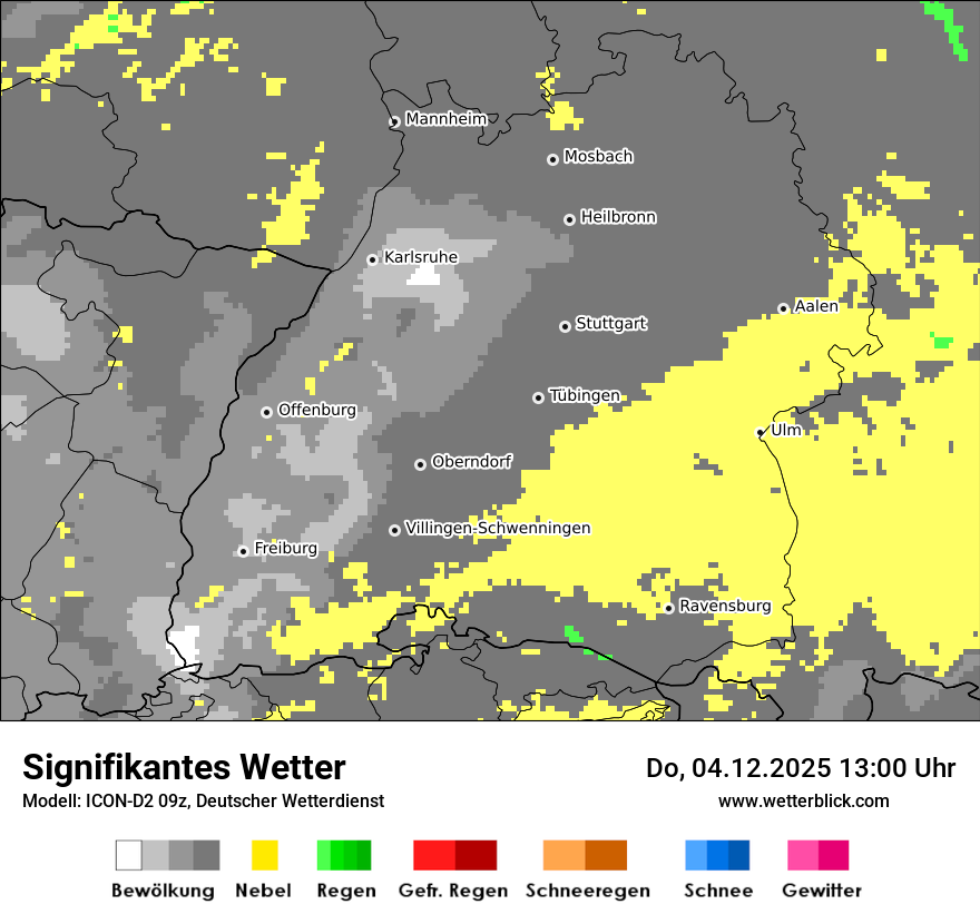 Modellkarten Signifikantes Wetter