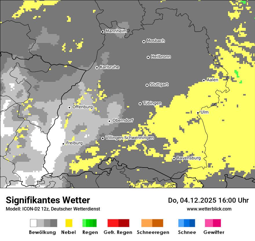 Modellkarten Signifikantes Wetter