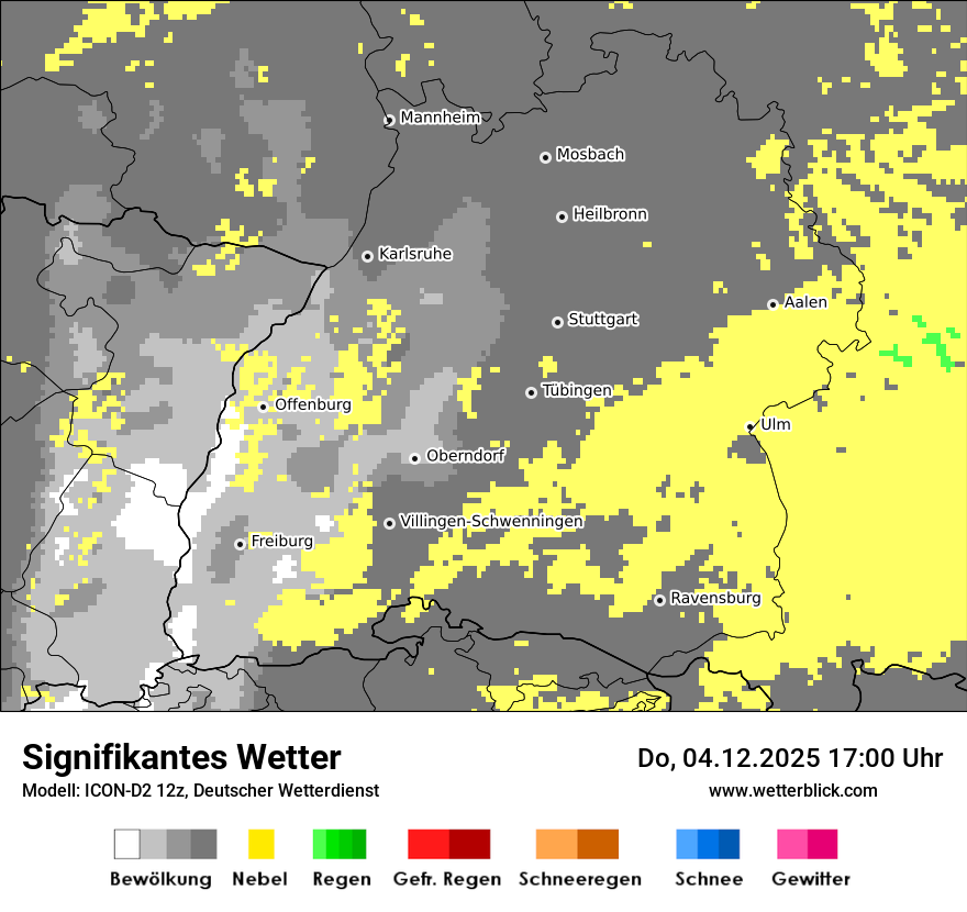 Modellkarten Signifikantes Wetter