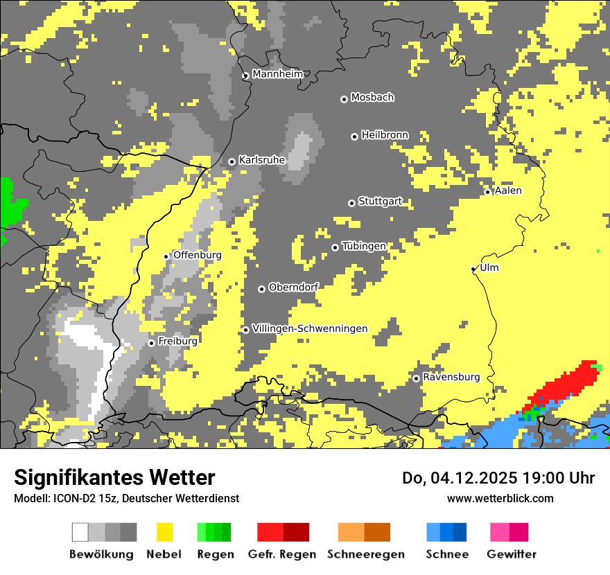Modellkarten Signifikantes Wetter