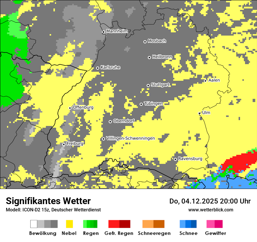 Modellkarten Signifikantes Wetter