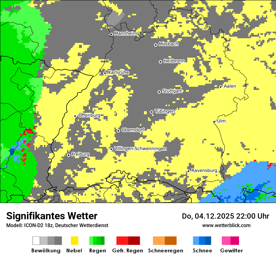 Modellkarten Signifikantes Wetter