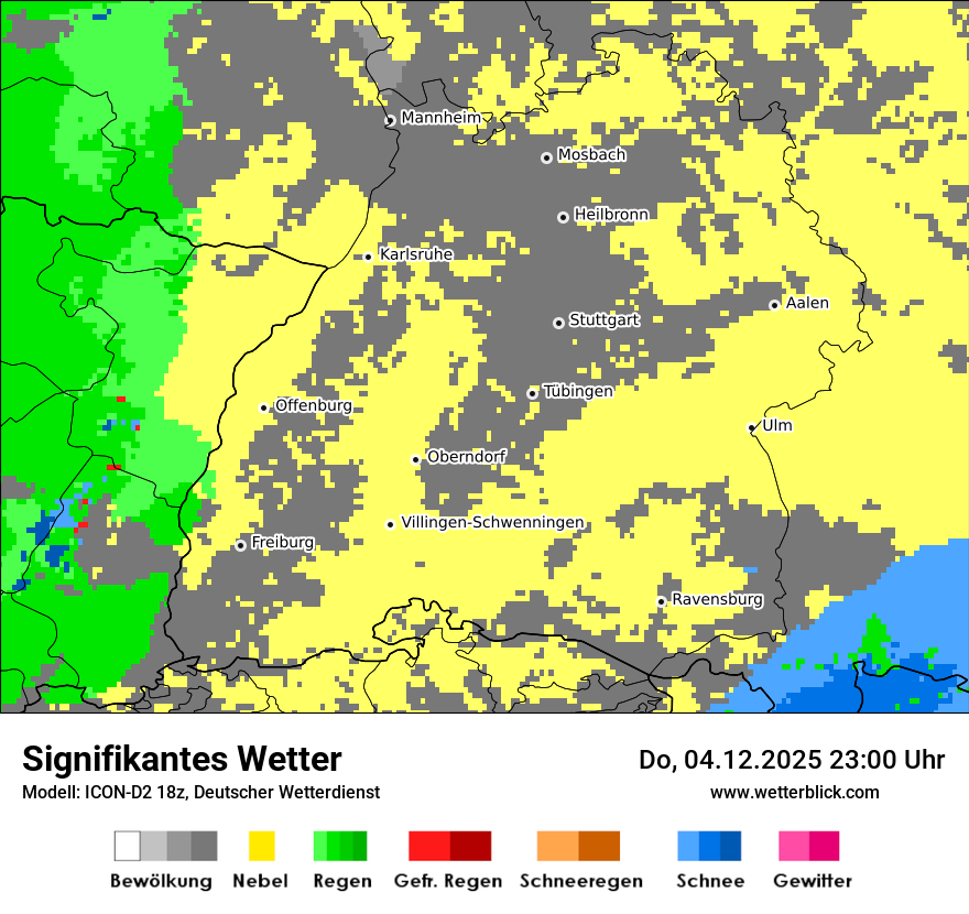 Modellkarten Signifikantes Wetter