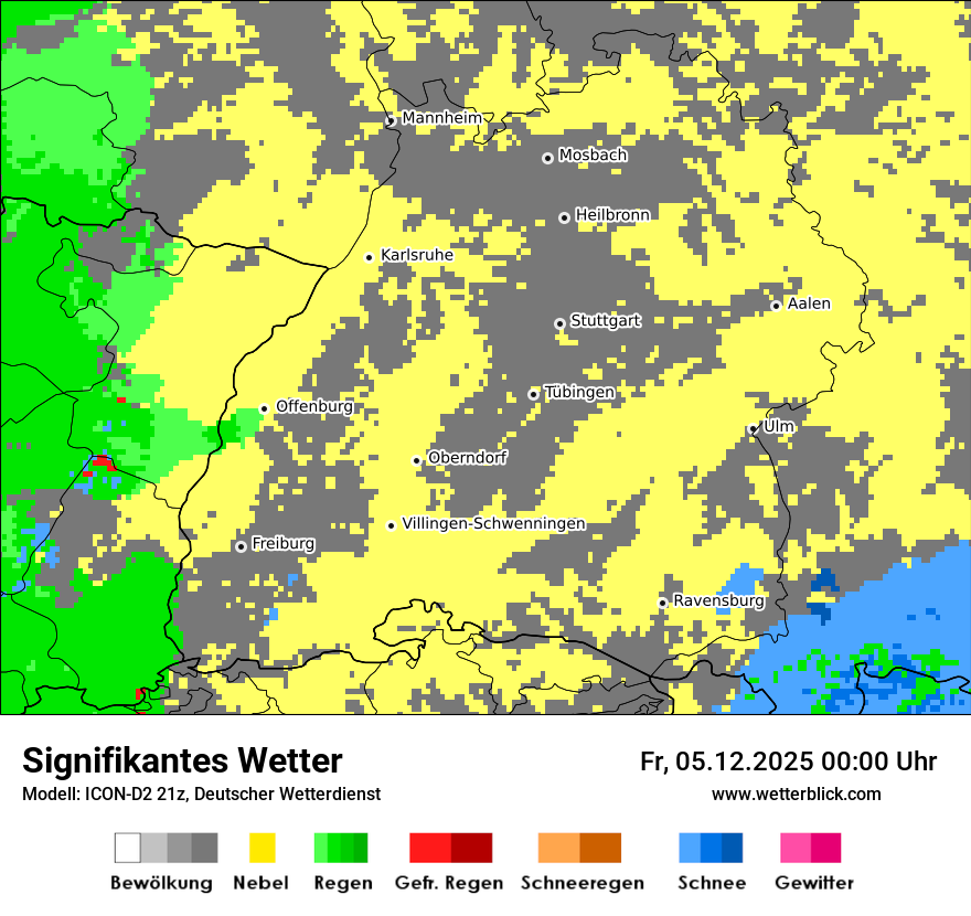 Modellkarten Signifikantes Wetter