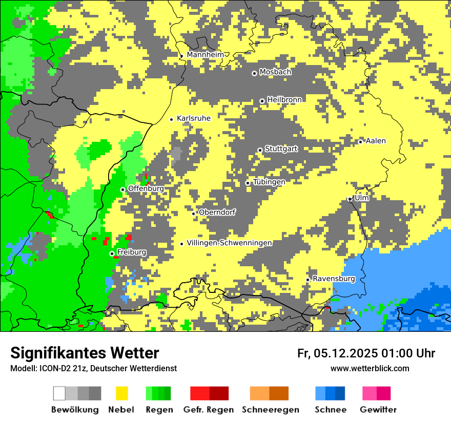 Modellkarten Signifikantes Wetter
