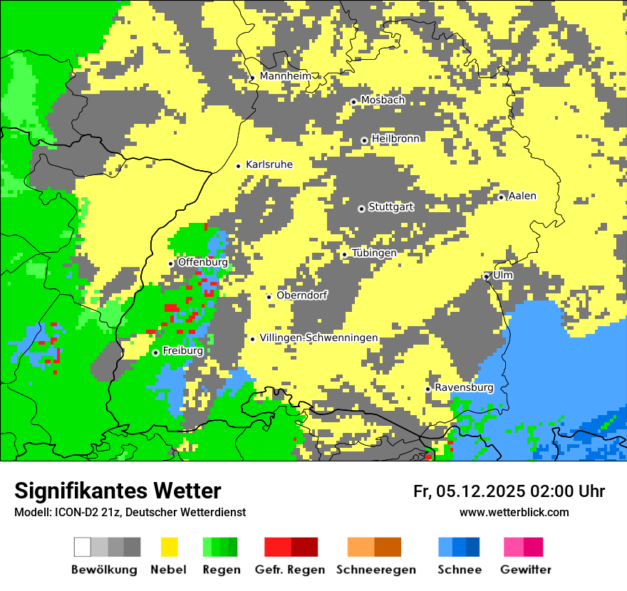 Modellkarten Signifikantes Wetter