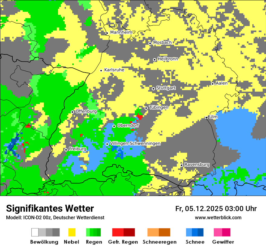 Modellkarten Signifikantes Wetter