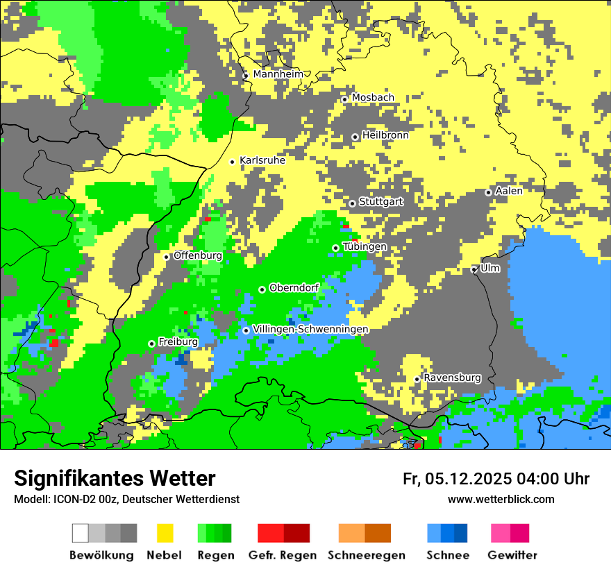 Modellkarten Signifikantes Wetter