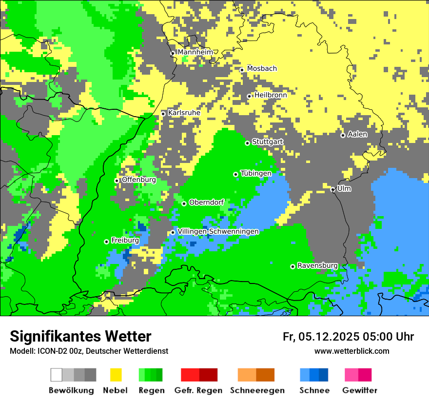 Modellkarten Signifikantes Wetter