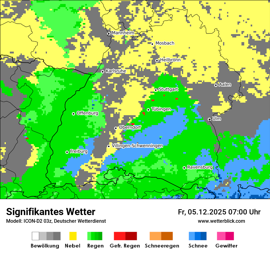 Modellkarten Signifikantes Wetter