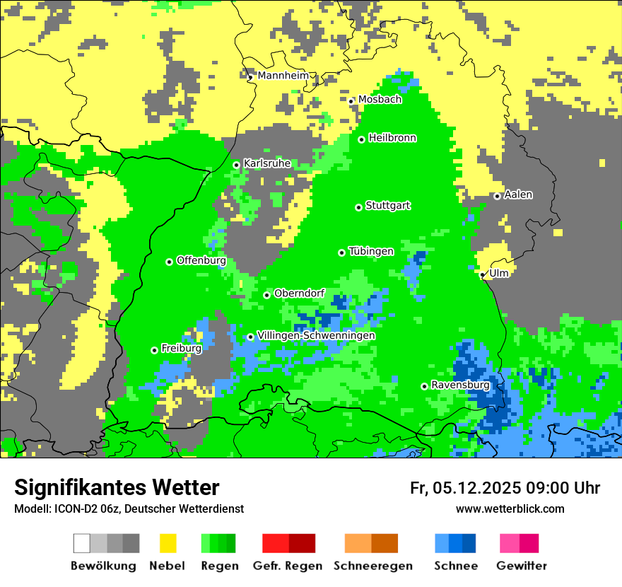 Modellkarten Signifikantes Wetter