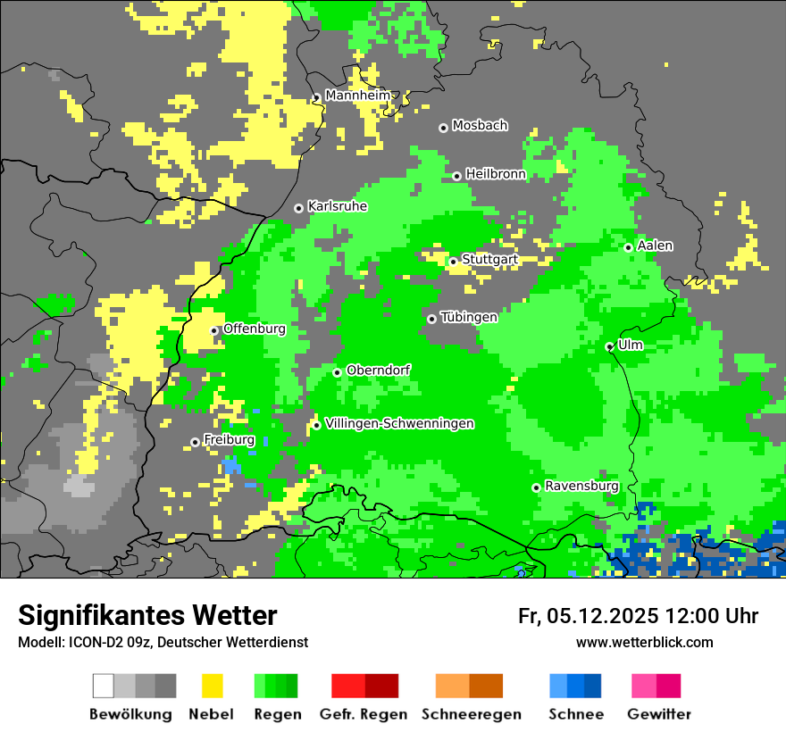 Modellkarten Signifikantes Wetter
