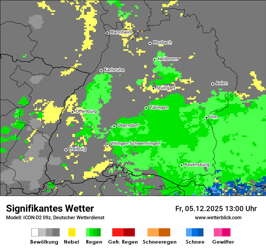 Modellkarten Signifikantes Wetter