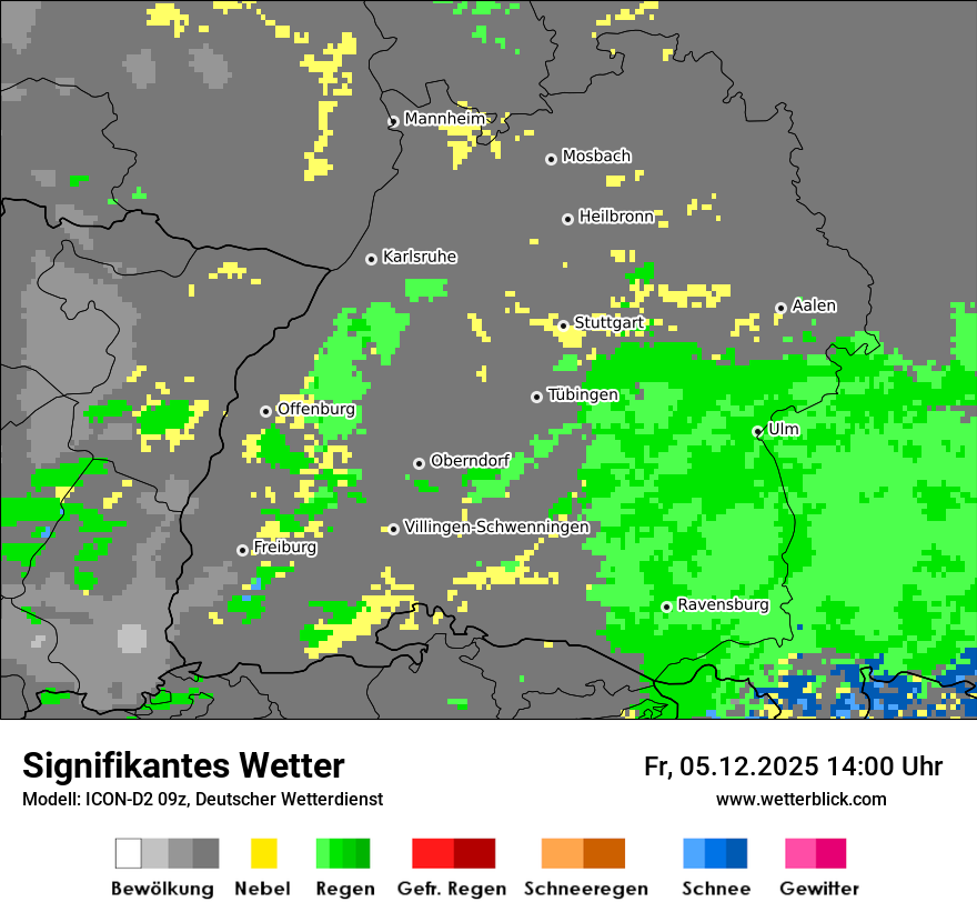 Modellkarten Signifikantes Wetter