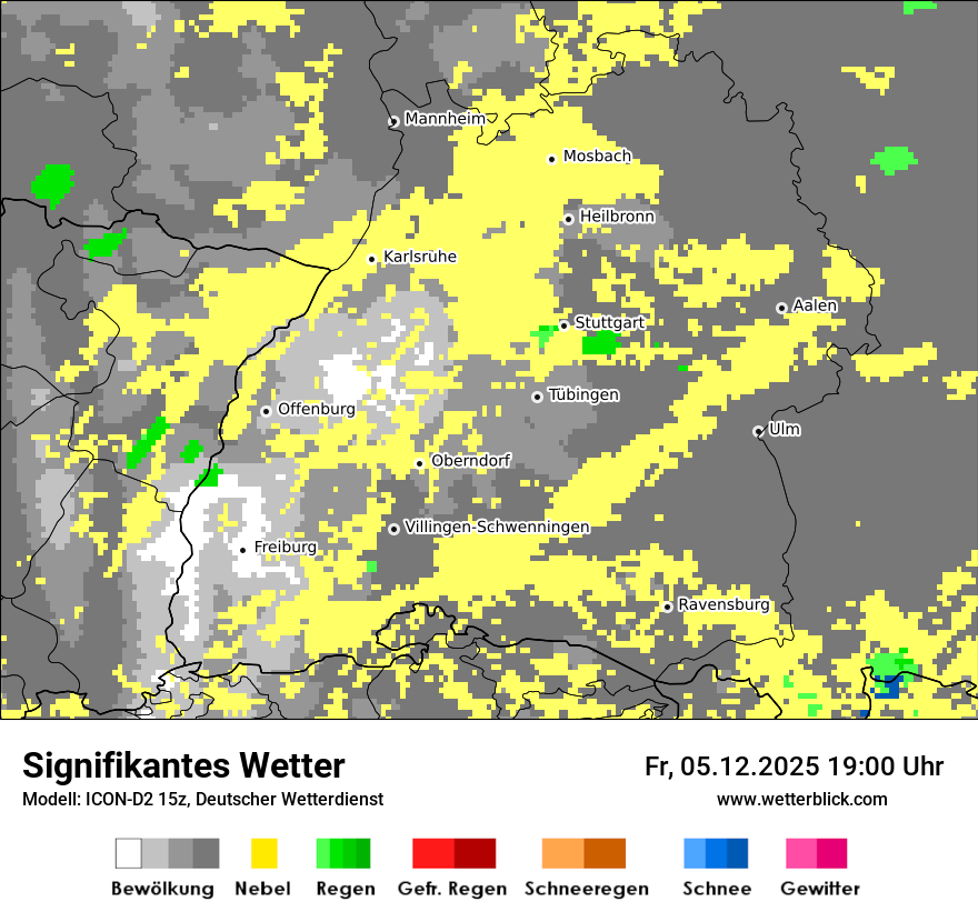 Modellkarten Signifikantes Wetter