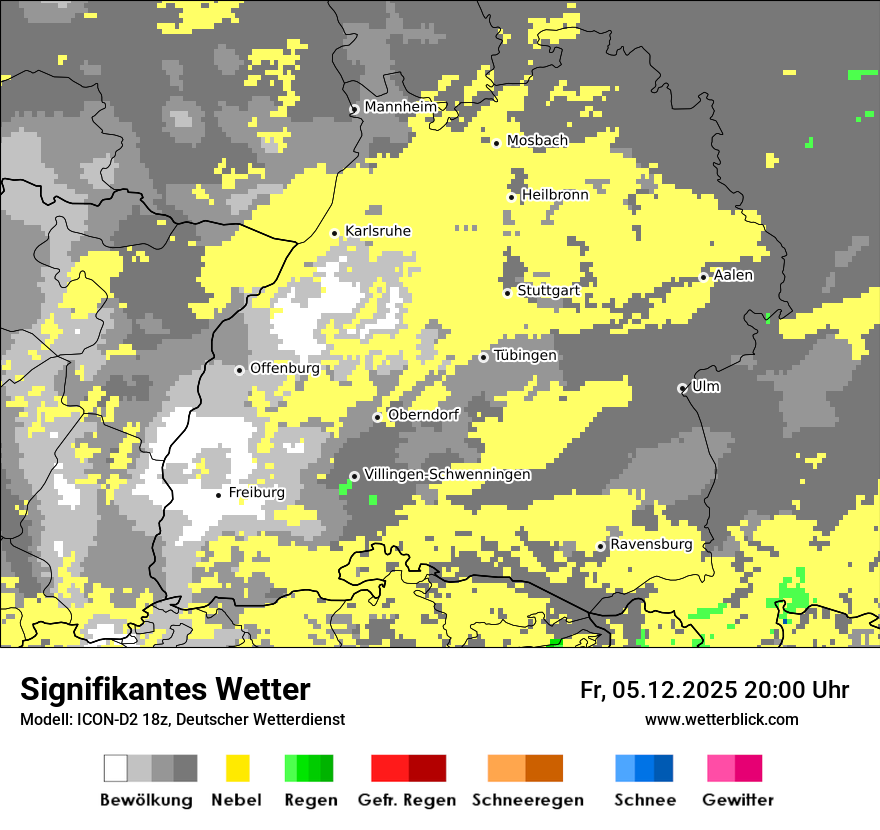 Modellkarten Signifikantes Wetter