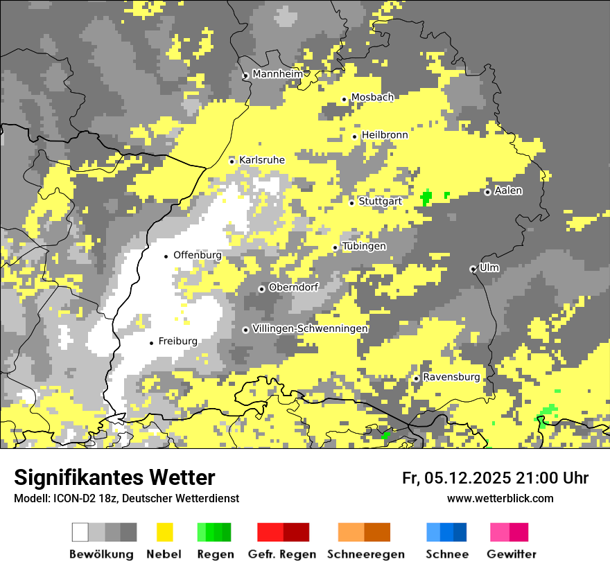 Modellkarten Signifikantes Wetter