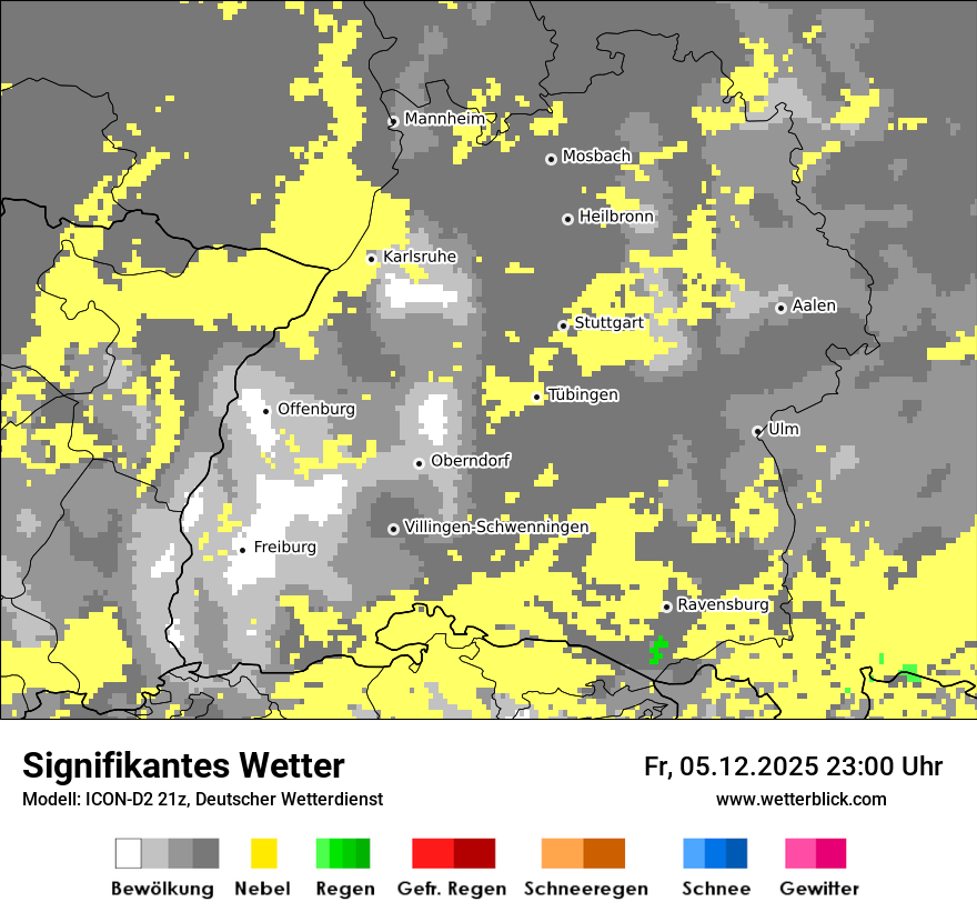 Modellkarten Signifikantes Wetter