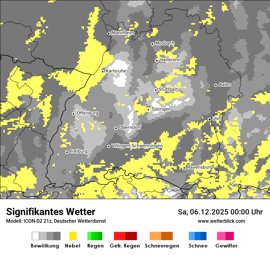 Modellkarten Signifikantes Wetter