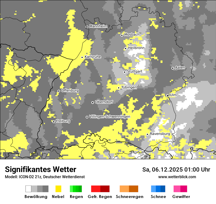 Modellkarten Signifikantes Wetter
