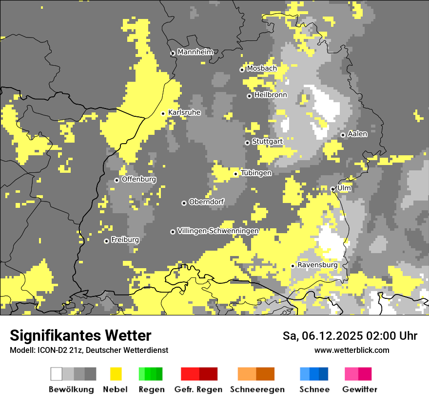 Modellkarten Signifikantes Wetter