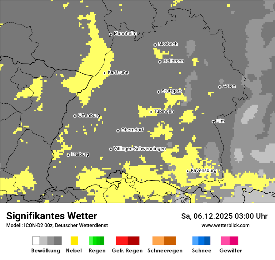 Modellkarten Signifikantes Wetter