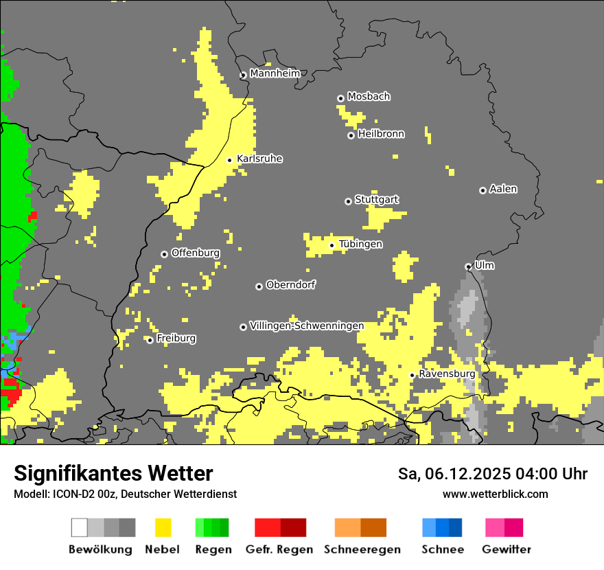 Modellkarten Signifikantes Wetter