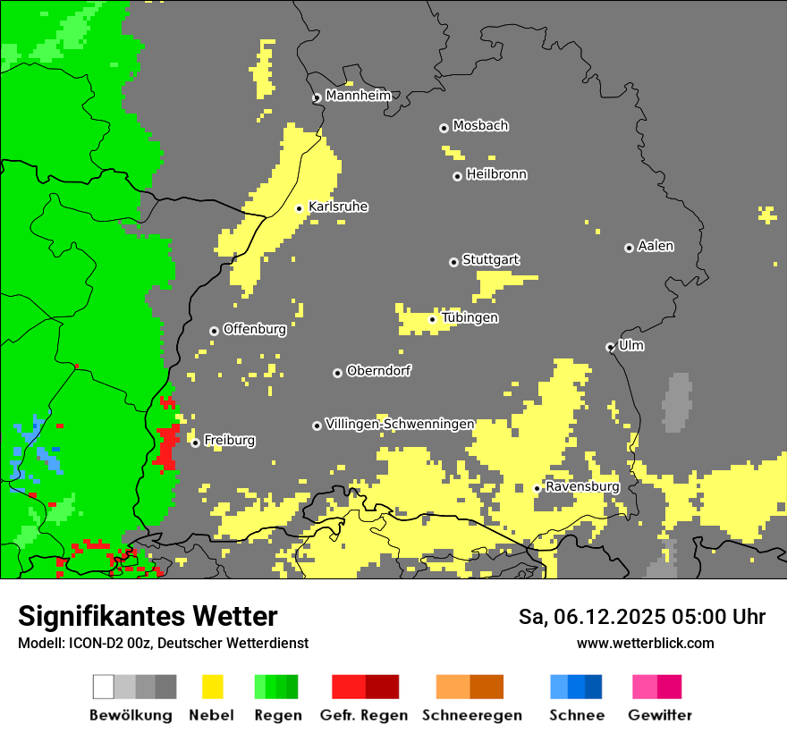 Modellkarten Signifikantes Wetter