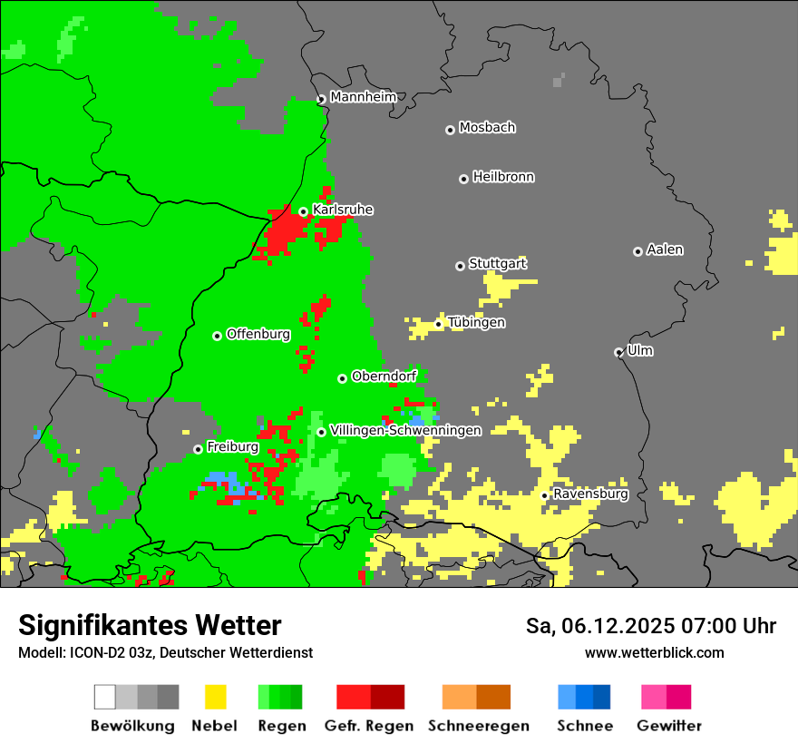 Modellkarten Signifikantes Wetter