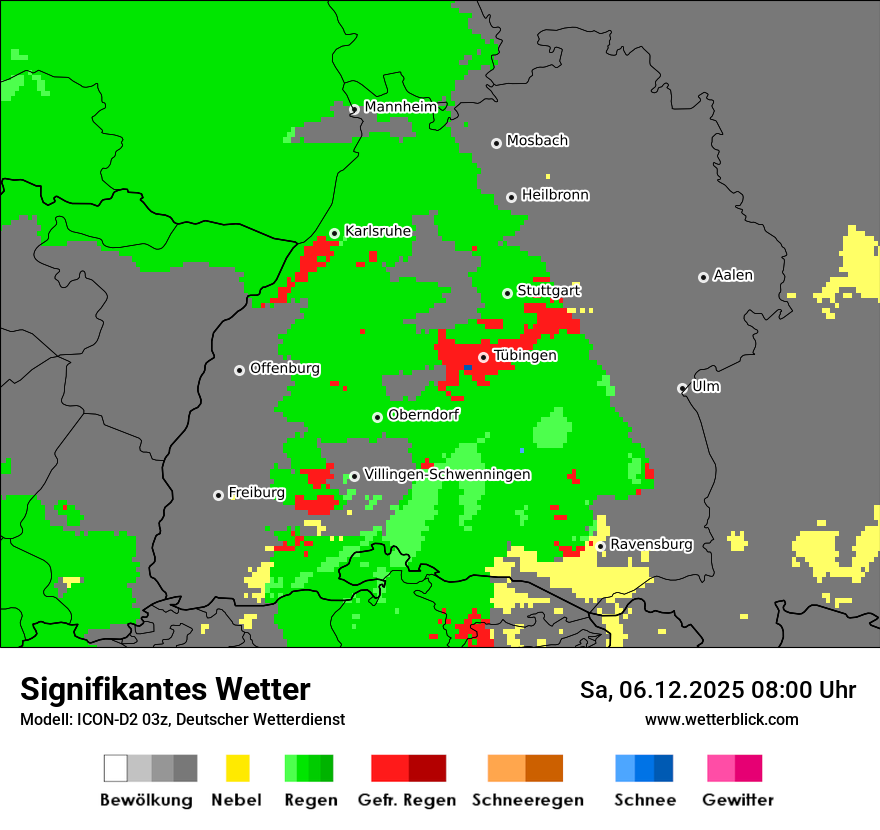 Modellkarten Signifikantes Wetter