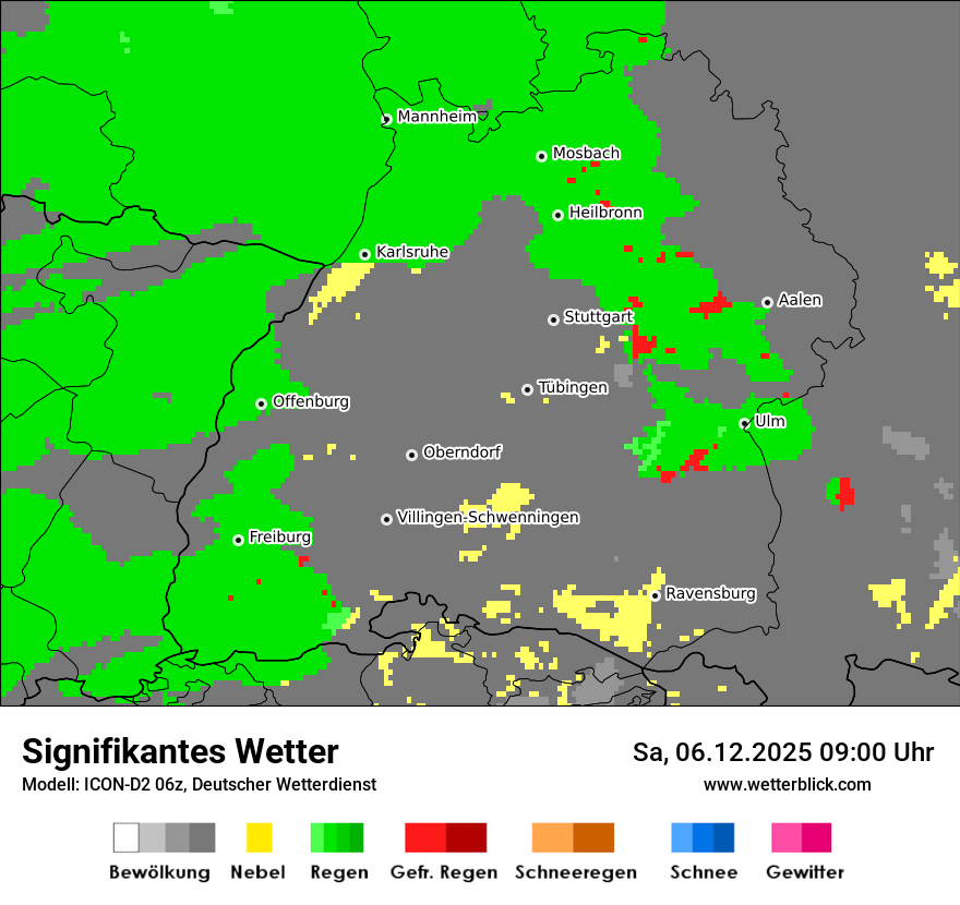 Modellkarten Signifikantes Wetter