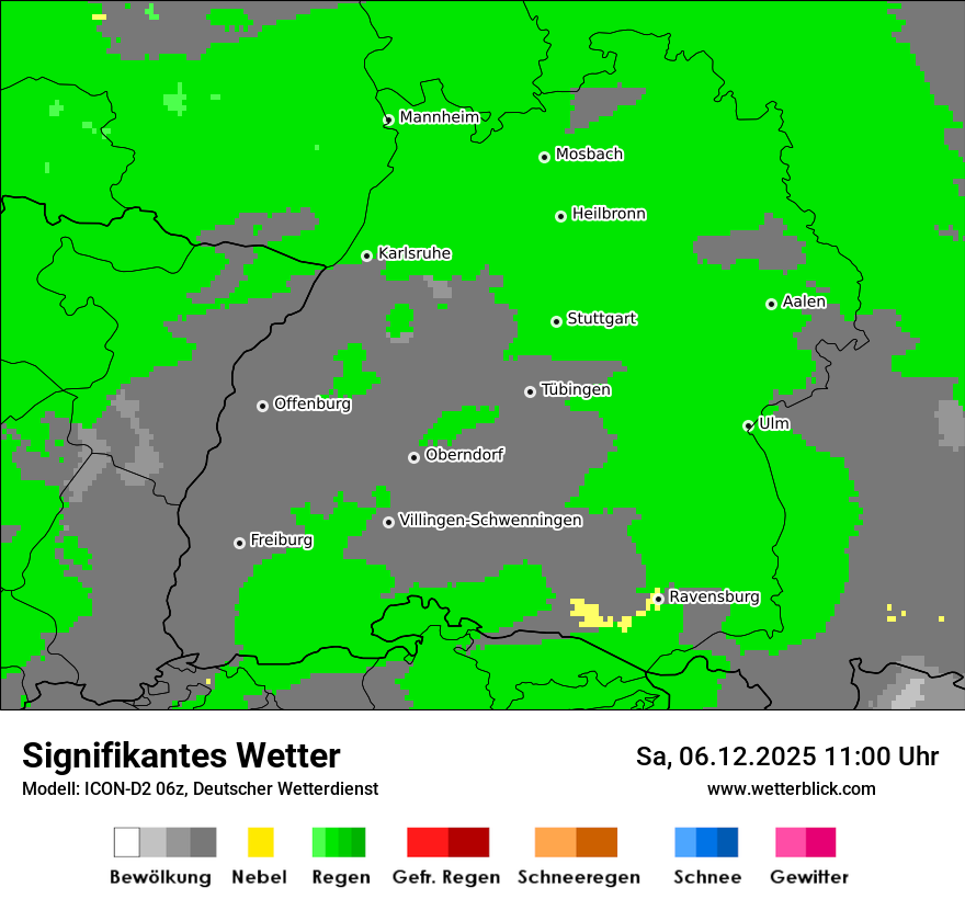 Modellkarten Signifikantes Wetter